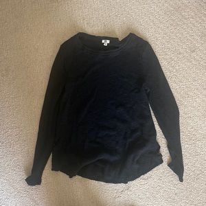 Dylan black waffle long sleeve